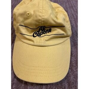 Vintage Al Capone‎ Cigar Embroidered Hat Novelty Baseball Cap Yellow Adjustable